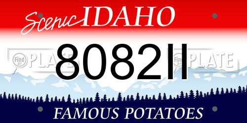 8082II Idaho License Plate