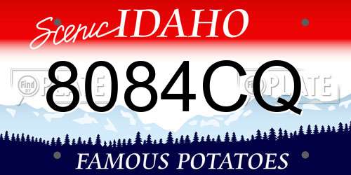 8084CQ Idaho License Plate