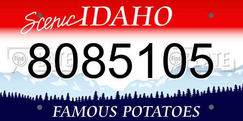8085105 Idaho License Plate