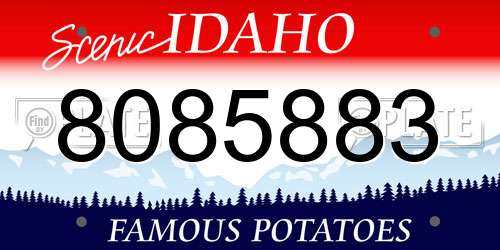 8085883 Idaho License Plate