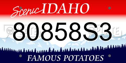 80858S3 Idaho License Plate