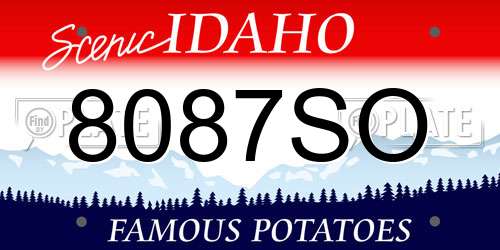 8087SO Idaho License Plate