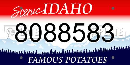 8088583 Idaho License Plate