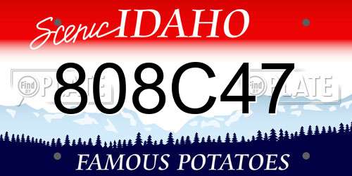 808C47 Idaho License Plate
