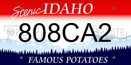 808CA2 Idaho License Plate