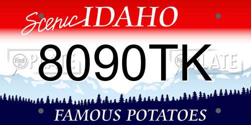 8090TK Idaho License Plate