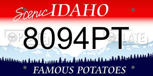 8094PT Idaho License Plate