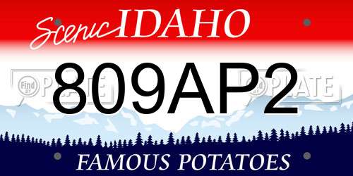 809AP2 Idaho License Plate