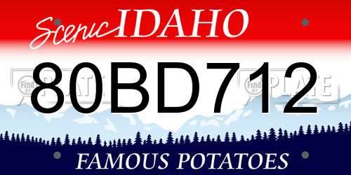 80BD712 Idaho License Plate