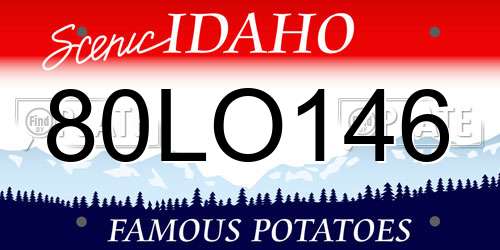 80LO146 Idaho License Plate