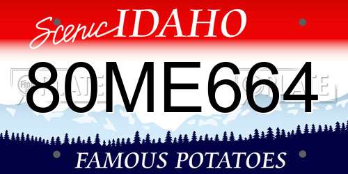 80ME664 Idaho License Plate