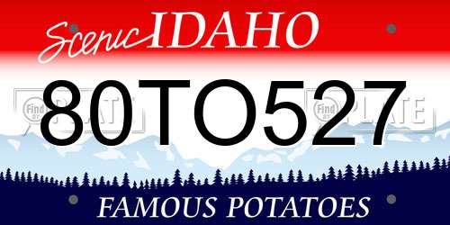 80TO527 Idaho License Plate