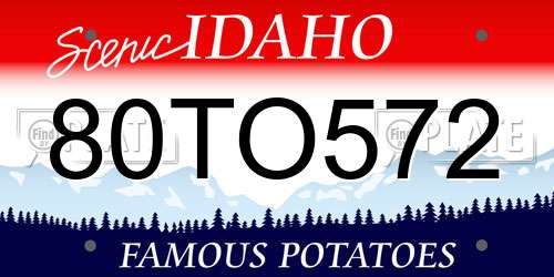 80TO572 Idaho License Plate