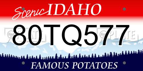 80TQ577 Idaho License Plate