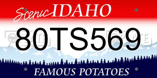 80TS569 Idaho License Plate