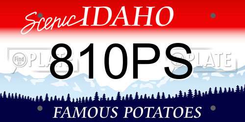 810PS Idaho License Plate