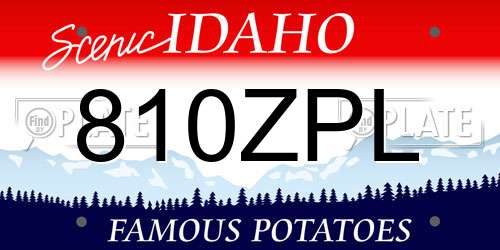 810ZPL Idaho License Plate