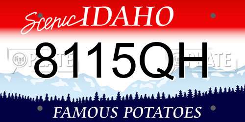 8115QH Idaho License Plate