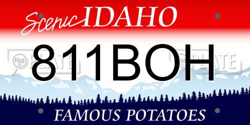 811BOH Idaho License Plate