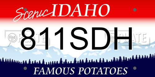 811SDH Idaho License Plate
