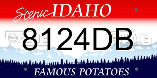 8124DB Idaho License Plate