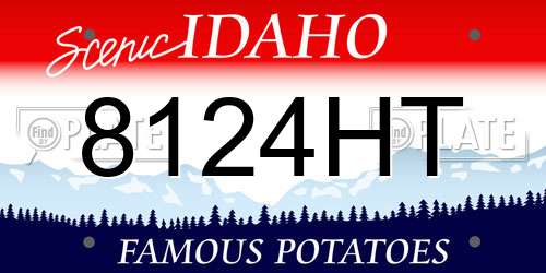 8124HT Idaho License Plate
