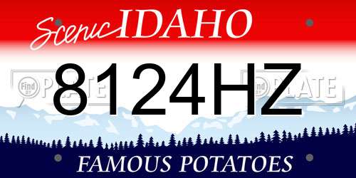 8124HZ Idaho License Plate