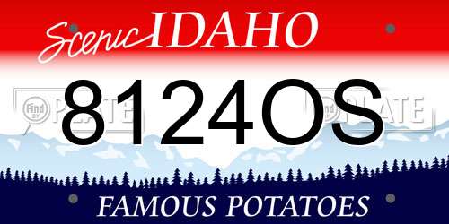 8124OS Idaho License Plate