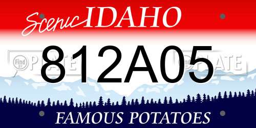 812A05 Idaho License Plate