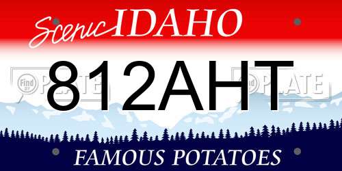 812AHT Idaho License Plate