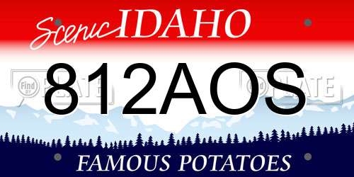 812AOS Idaho License Plate