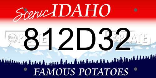 812D32 Idaho License Plate