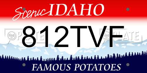 812TVF Idaho License Plate