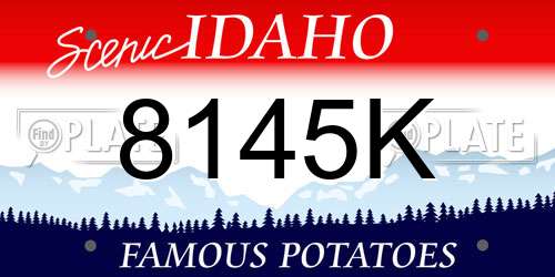 8145K Idaho License Plate
