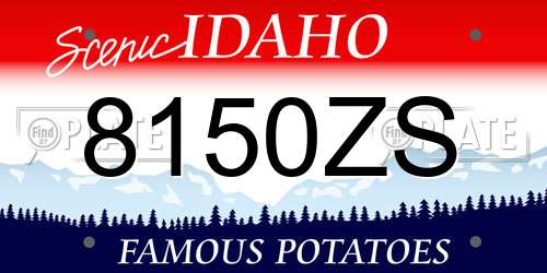 8150ZS Idaho License Plate
