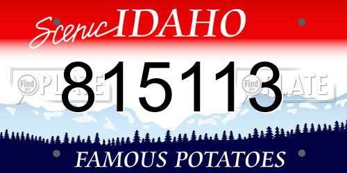 815113 Idaho License Plate
