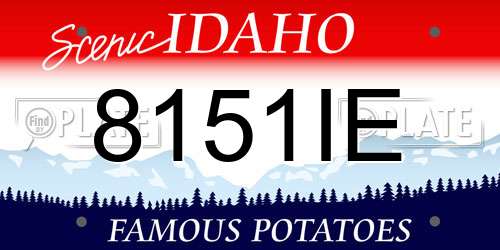 8151IE Idaho License Plate