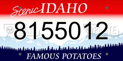 8155012 Idaho License Plate