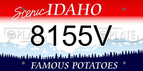 8155V Idaho License Plate