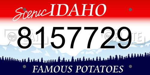 8157729 Idaho License Plate