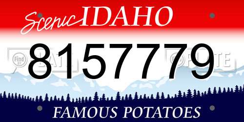 8157779 Idaho License Plate