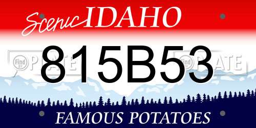 815B53 Idaho License Plate