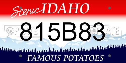 815B83 Idaho License Plate