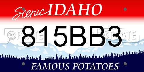 815BB3 Idaho License Plate