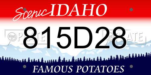 815D28 Idaho License Plate