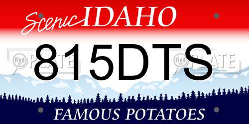 815DTS Idaho License Plate