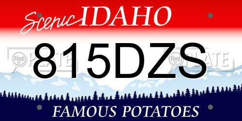 815DZS Idaho License Plate