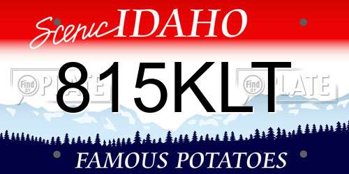 815KLT Idaho License Plate