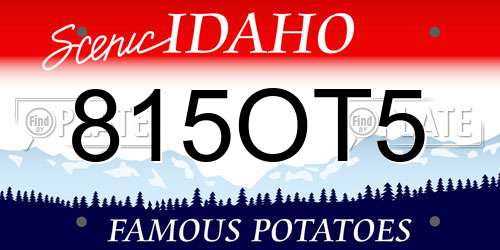 815OT5 Idaho License Plate