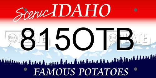 815OTB Idaho License Plate
